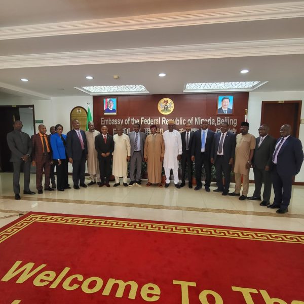 House delegation in Beijing, China, with the Nigerian Envoy, Ambassador Baba Ahmed Jidda.
